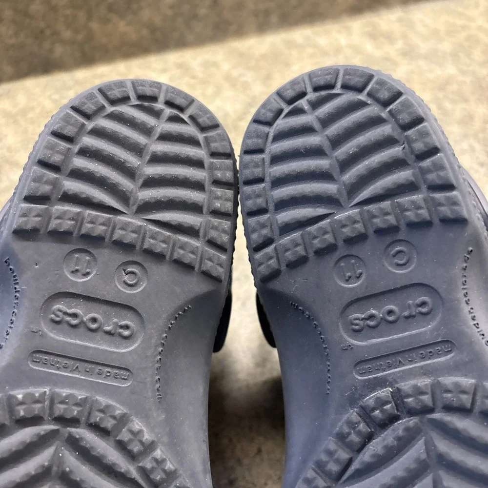 Crocs Toddler Open Toe Strappy Sandals Navy Blue C11 Excellent Condition